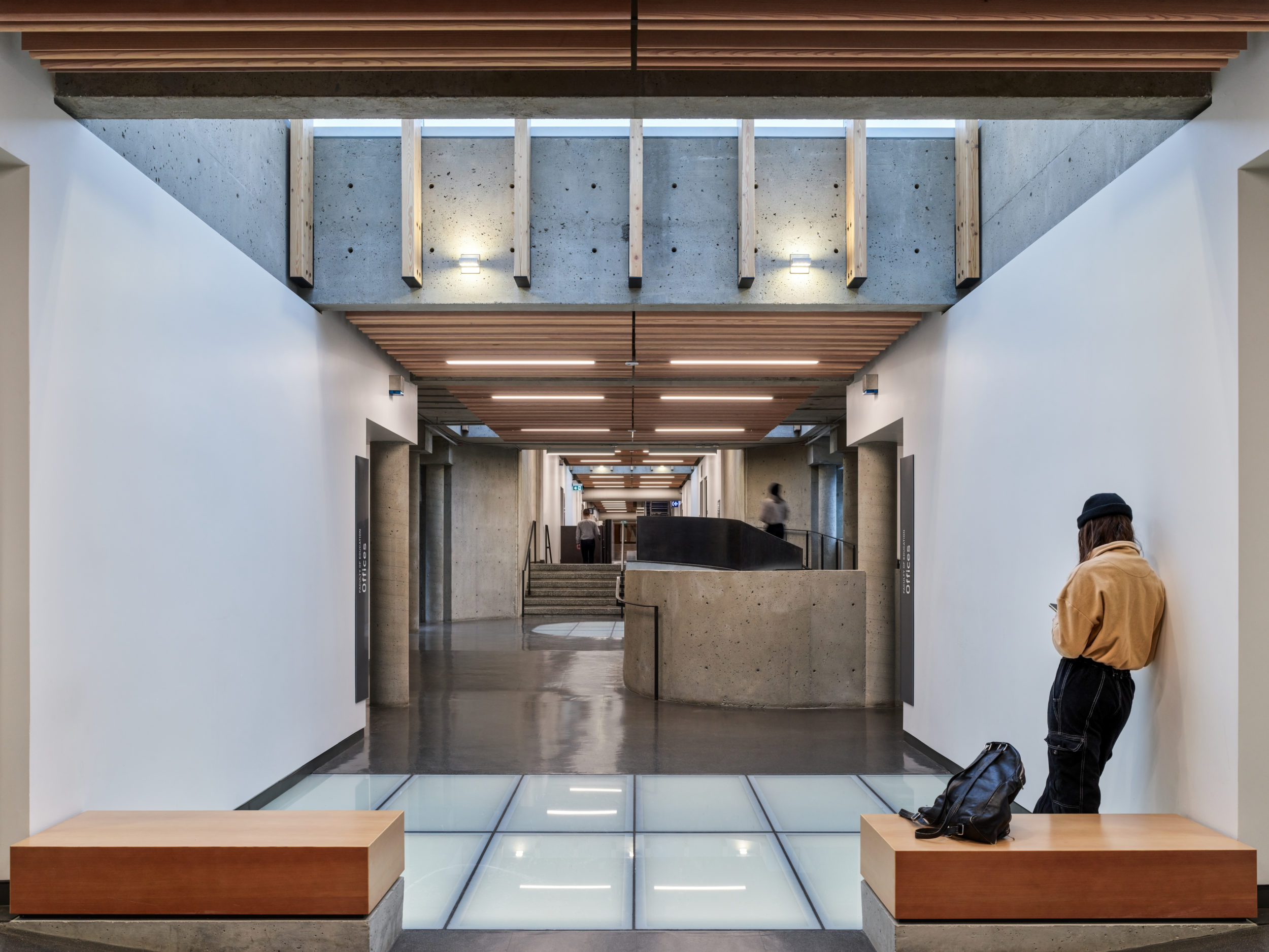 office of mcfarlane biggar architects + designers, Burnaby, BC, SFU Education Building Envelope + Interiors + Signage